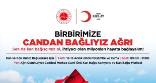 Kızılay’dan Ağrı’da Büyük Kan Bağış Kampanyası: “Birbirimize Candan Bağlıyız”