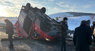 Ardahan'da büyükbaş hayvan yüklü kamyonet ile tırın çarpıştığı kazada 3 kişi yaralandı