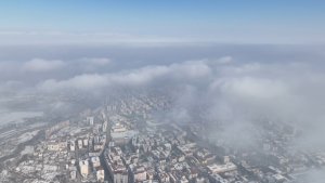 Muş Ovası sis altında