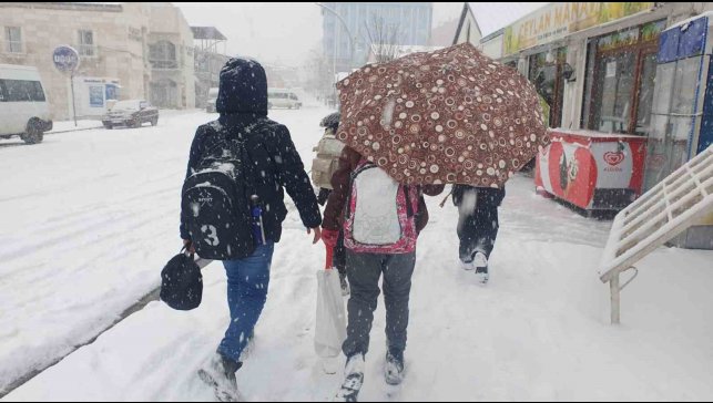Başkale'de kar aniden bastırdı, sürücüler zor anlar yaşadı