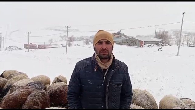Hayvan yetiştiricilerinin 2 bin 150 rakımda zorlu kış mesaisi