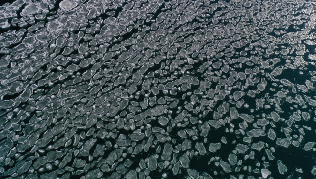 Ağrı'daki Balık Gölü'nde farklı şekillerde buz kütleleri oluştu