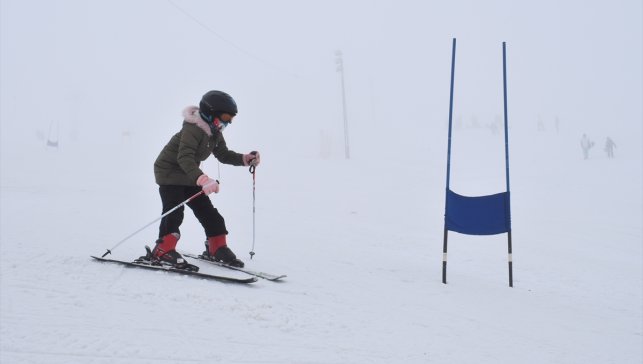 Bitlis'te Alp Disiplini ve Snowboard İl Birinciliği Yarışması düzenlendi
