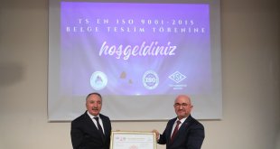 AİÇÜ'ye TSE tarafından "TS EN ISO 90012015 belgesi" verildi