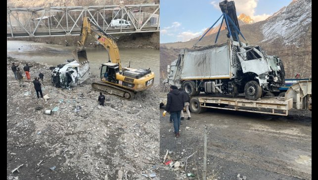 3 kişinin yaralanmasına neden olan kamyon kaza yerinden kaldırıldı