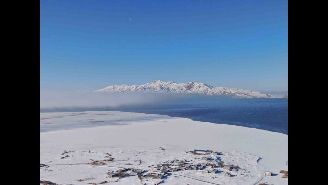 Van'da kış manzarası kartpostallık görüntüler oluşturdu