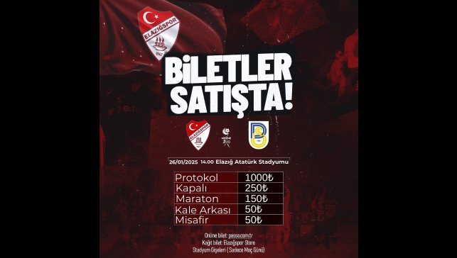 Belediye Derincespor maçı biletleri satışta