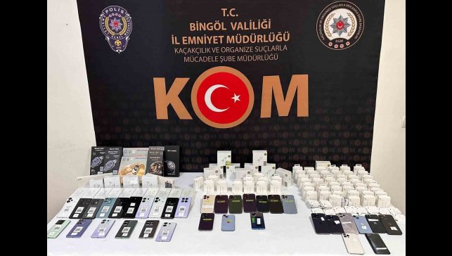 Bingöl'de 34 adet telefon ele geçirildi