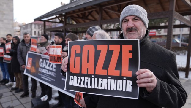 Erzurum'da ABD Başkanı Trump'ın Gazze planına tepki