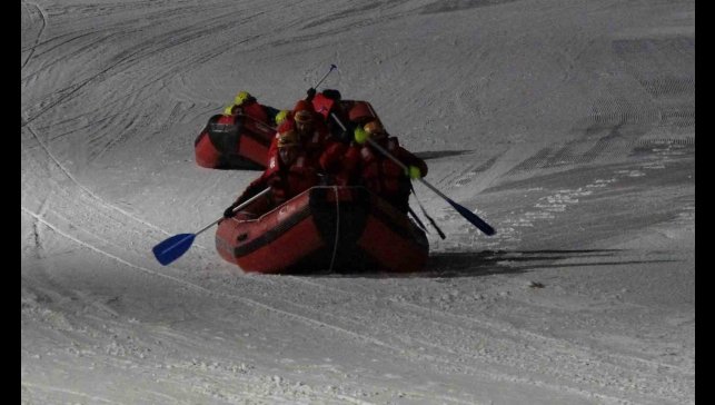 Palandöken'de botla kar raftingi