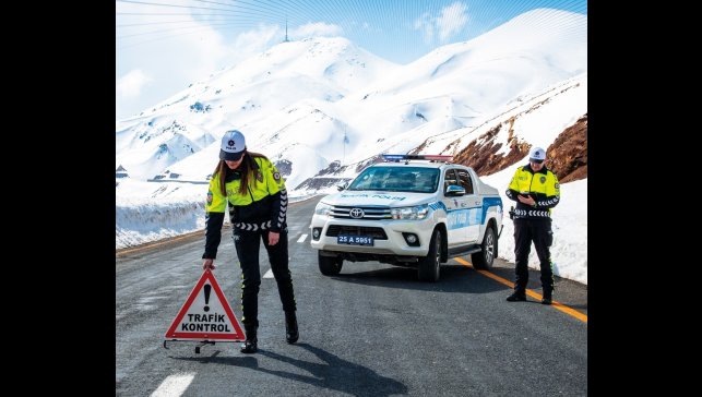 Erzurum'da kent merkezinde bir ayda 90 kaza