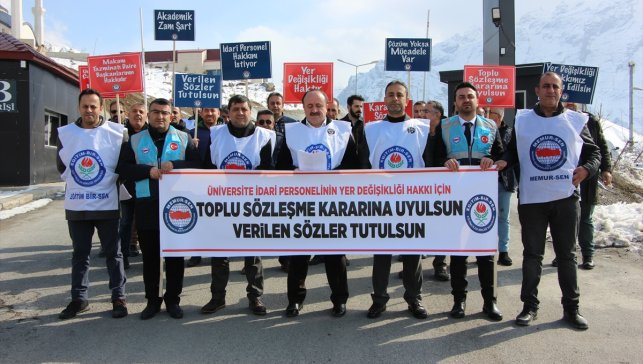 Hakkari'de Eğitim-Bir-Sen'den üniversite personeline yer değişikliği hakkı talebi