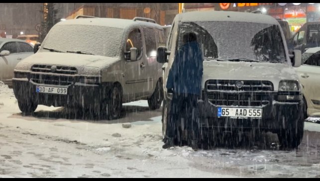 Yüksekova'da lapa lapa kar yağışı başladı