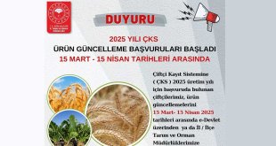 Ağrı’da 2025 Yılı ÇKS Ürün Güncelleme Başvuruları Başladı