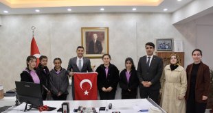 Öğrencilerden Kaymakam Mehmet Nesip Mahir’e 18 Mart Ziyareti