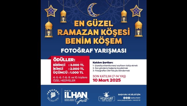 "En Güzel Ramazan Köşesi Benim Köşem" fotoğraf yarışması