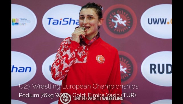 Erzincanlı milli güreşçi Elmira Yasin Avrupa şampiyonu oldu