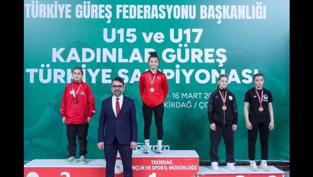 Erzincanlı güreşçi Safiye Mustafa Türkiye 3'üncüsü oldu