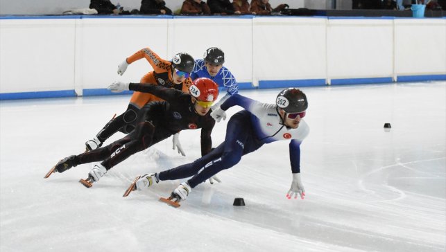 Buz pateninde Short Track Türkiye Şampiyonası, Erzurum'da sona erdi