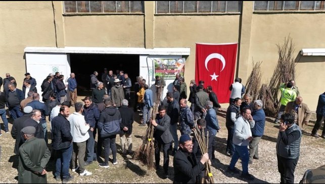 Erciş'te meyve fidanı dağıtıldı