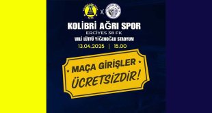 Kolibri Ağrı 1970 Spor ile Erciyes 38 maçında giriş ücretsiz
