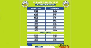 Eleşkirt-Ağrı arası belediye servisi seferleri başladı