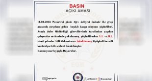 Ağrı Adliyesi önündeki bıçaklı kavgayla ilgili 2 şüpheli tutuklandı