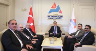 AİÇÜ Rektörü Prof. Dr. İlhami Gülçin’e Eleşkirt ve Belde Belediye Başkanlarından Hayırlı Olsun Ziyareti