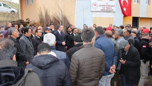 Çaldıran'da çiftçiye meyve fidanı desteği