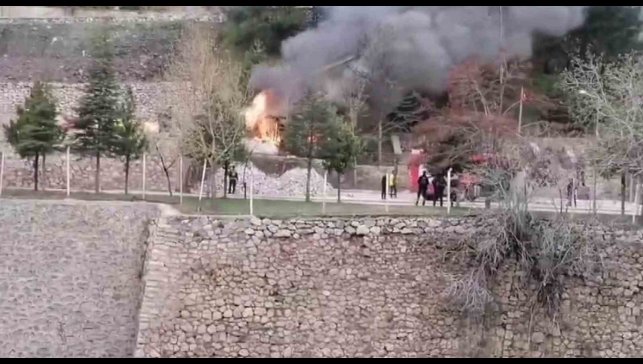 Elazığ'da konteyner yangını