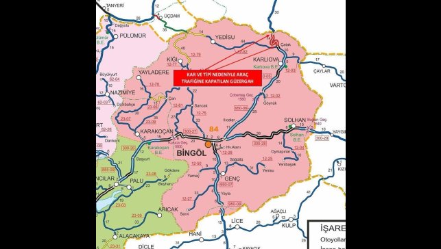 Çatak Yediusu arasında ulaşıma kar engeli