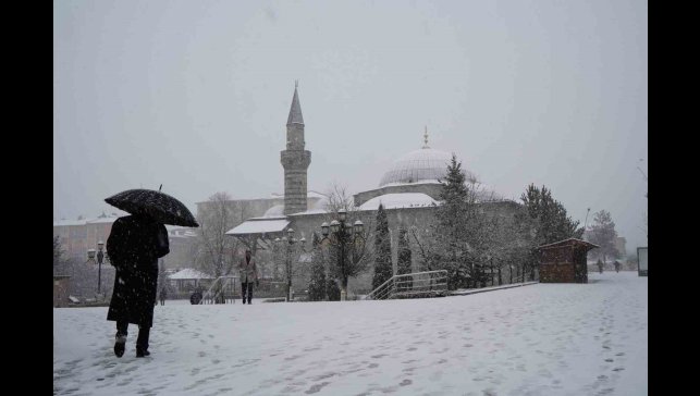 Erzurum'da kar yağışı etkili oluyor
