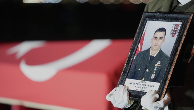 Pençe-Kilit Operasyonu bölgesinde şehit olan Piyade Uzman Çavuş Tokyürek'in naaşı Erzurum'a getirildi