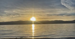 Ağrı Yazıcı Barajı'nda gün doğumu görsel şölen sundu