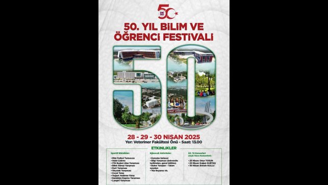 FÜ'de 50. yıl bilim ve öğrenci festivali başlıyor