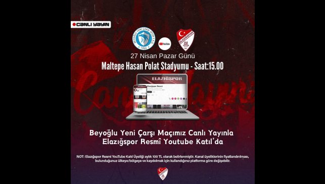 Elazığsporlu taraftarlara canlı yayın müjdesi