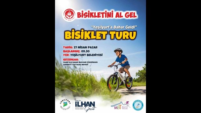 "Yeşilyurt'a Bahar Geldi" Bisiklet Turu 27 Nisan Pazar günü yapılacak
