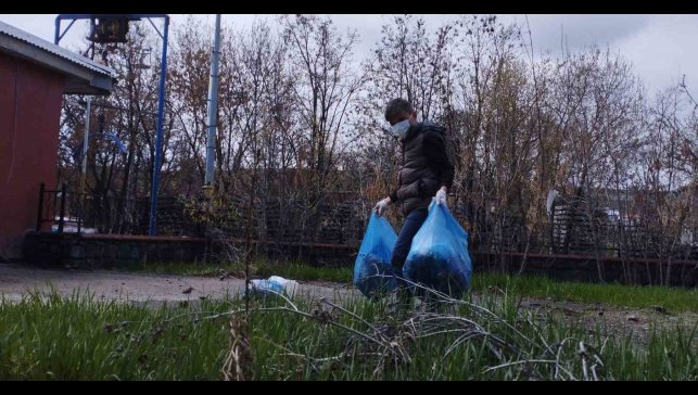 Akyaka'da çevre temizliği kampanyası
