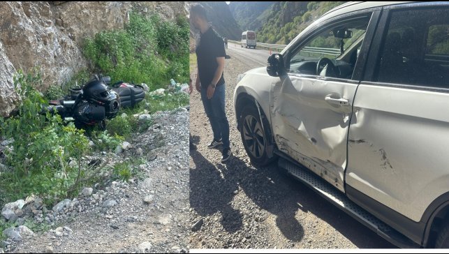 Cip ile motosiklet çarpıştı: 1 yaralı