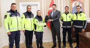 Diyadin Kaymakamı Karali, Trafik Haftası Dolayısıyla Ekipleri Kabul Etti