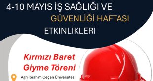 AİÇÜ’de İş Sağlığı ve Güvenliği Haftası Etkinlikleri Başlıyor