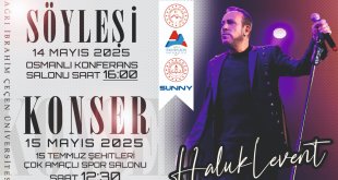 Haluk Levent, Ağrı İbrahim Çeçen Üniversitesi’nde Öğrencilerle Buluşacak