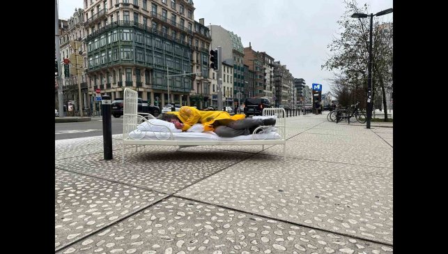 Profesörden Brüksel'de "göç" performansı