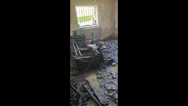 Muş'ta iki katlı evde yangın