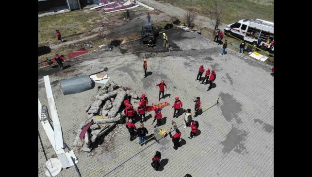 Ardahan Üniversitesi'nde gerçeğini aratmayan tatbikat