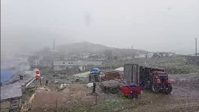 Kars'ta Mayıs ortasında kar sürprizi