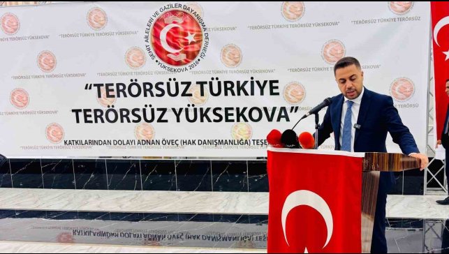 Terörsüz Türkiye, terörsüz Yüksekova için Erdoğan'a tam destek