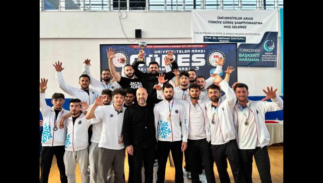 Atatürk Üniversitesi Güreş Takımı Serbest Stil A Klasmanda Türkiye Şampiyonu oldu