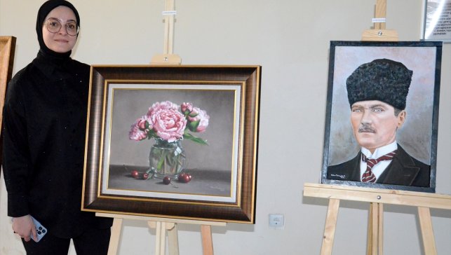 Sarıkamış Devlet Hastanesinde açılan resim sergisi beğeni topladı