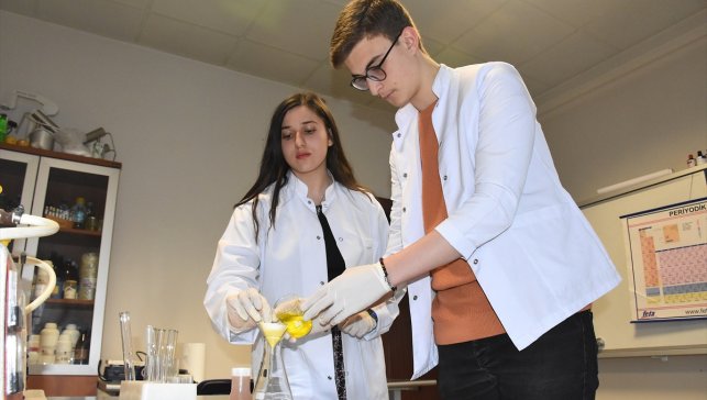 Van kedisinin tüyü öğrencilerin bilimsel çalışmasına konu oldu